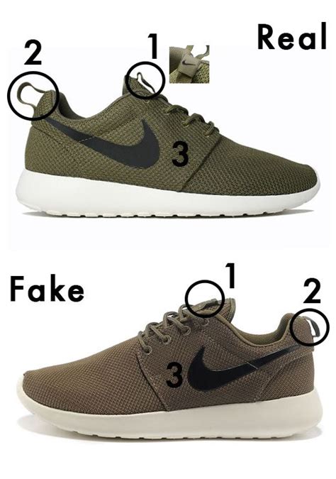 nike roshe run fake vs real